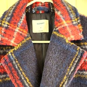 Oversized plaid coat